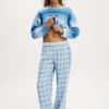 Flannel Wide Leg Pant